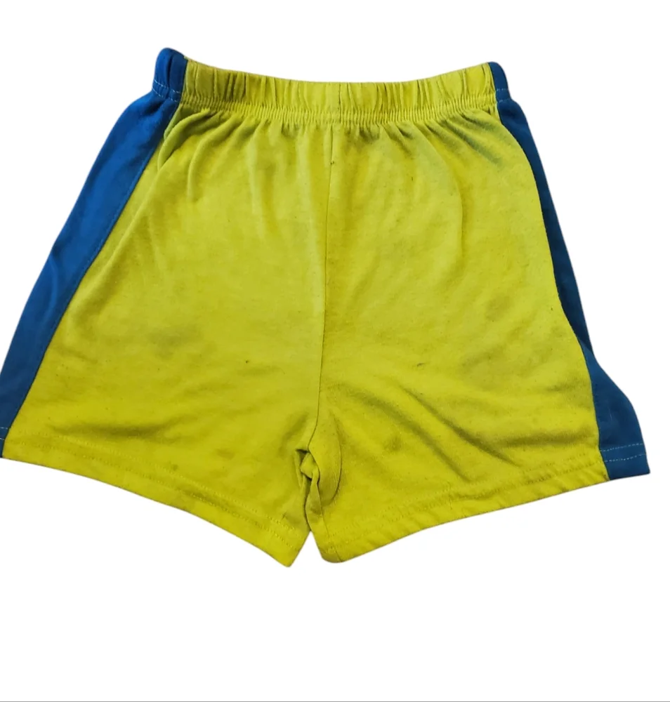 Yellow and Blue Athletic Shorts - Picture 1 of 2